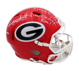 Buck Belue and Lindsay Scott Signed Georgia Bulldogs Speed Full Size NCAA Helmet