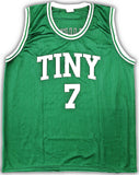 CELTICS NATE "TINY" ARCHIBALD AUTOGRAPHED GREEN JERSEY "HOF 91" JSA 215715