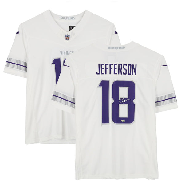 Justin Jefferson Autographed Vikings White Nike Vapor F.U.S.E. Jersey Fanatics