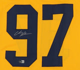 Chris Hutchinson Signed Michigan Wolverine Jersey (Beckett) 1992 All American DE