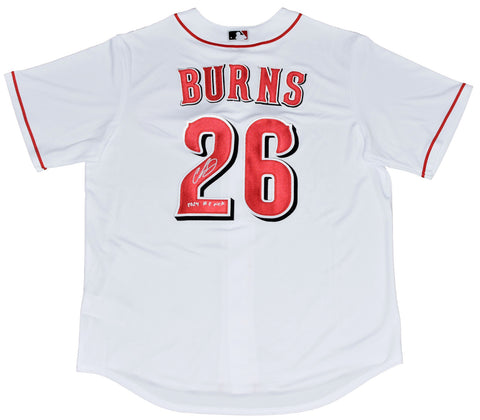CHASE BURNS SIGNED CINCINNATI REDS #26 WHITE NIKE JERSEY W/ 2024 #2 PICK