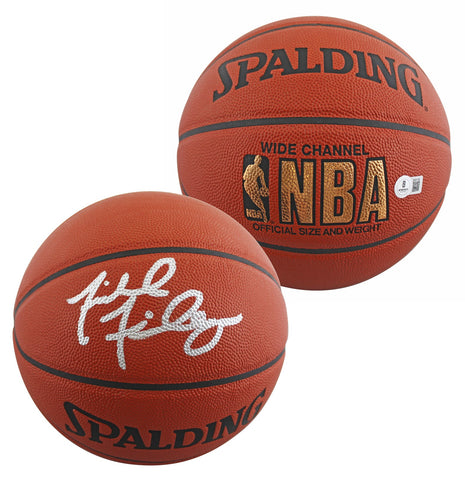 Mavericks Michael Finley Authentic Signed Spalding Basketball BAS #BV01128