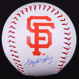 Gaylord Perry Signed Giants Logo Baseball (Schwartz) Hall of Fame Pitcher