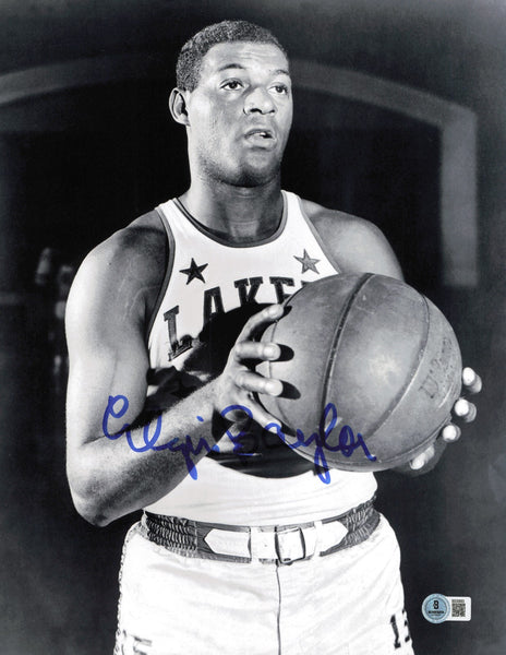 Elgin Baylor Autographed 11x14 Photo Los Angeles Lakers Beckett BAS QR #SB30683