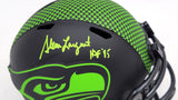 STEVE LARGENT AUTOGRAPHED SEAHAWKS ECLIPSE BLACK MINI HELMET HOF 95 MCS 211068