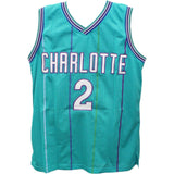 Larry Johnson Autographed/Signed Pro Style Green Jersey JSA 43523