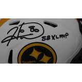 Hines Ward Auographed Pittsburgh Steelers Lunar Mini Helmet SB MVP Beckett 46778