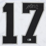 Davante Adams Signed Las Vegas Raiders White Jersey Beckett /5xPro Bowl Receiver