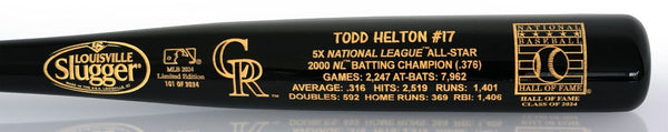 Todd Helton Baseball HOF Louisville Slugger Bat