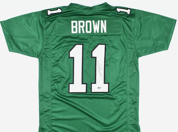 AJ Brown Autographed Kelly Green Pro Style Jersey - Beckett W Hologram *R1