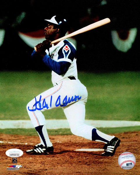 Atl Braves Henry HANK AARON Signed 8x10 Photo #5 AUTO HOF, MVP, WS CHMP - JSA