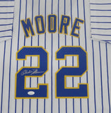 Brewers 82 AL Champ CHARLIE MOORE Signed Custom Replica Retro Jersey AUTO - JSA