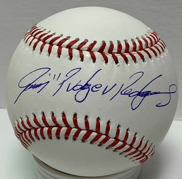 Rangers IVAN RODRIGUEZ Signed Official MLB Baseball AUTO w/ "Pudge" - JSA
