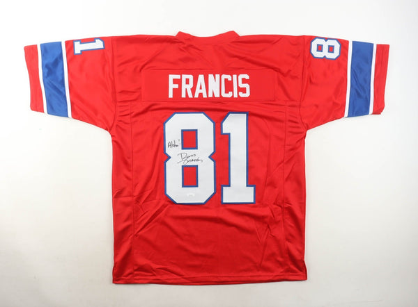 Russ Francis Signed New England Patriots Jersey Inscribed "Aloha" (JSA COA) T.E.