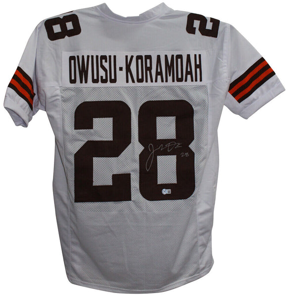 Jeremiah Owusu-Koramoah Autographed Pro Style White XL Jersey BAS 34745