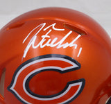 Justin Fields Autographed Orange Flash Mini Helmet Bears Beckett QR W176085