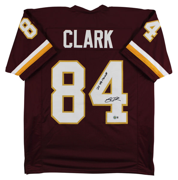 Gary Clark "2x SB Champ" Authentic Signed Maroon Pro Style Jersey BAS Witness 2