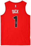 Gradey Dick Toronto Raptors Autographed Red Nike Icon Edition Swingman Jersey
