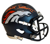 Patrick Surtain II Autographed Denver Broncos Navy 5280 Mini Helmet -- BAS COA