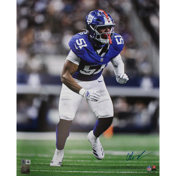 Abdul Carter Autographed New York Giants 16x20 Photo Beckett Witness 53446