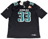 COOPER DEJEAN SIGNED PHILADELPHIA EAGLES #33 SUPER BOWL LIX BLACK NIKE JERSEY