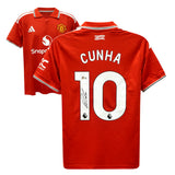 Matheus Cunha Signed Manchester Utd 2026-27 Soccer Jersey #10 with Beckett COA