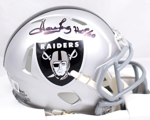 Howie Long Autographed Raiders Speed Mini Helmet w/HOF-Beckett W Hologram *Black