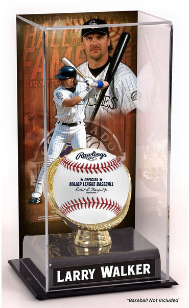 Larry Walker Colorado Rockies Hall of Fame Sublimated Display Case with Image