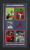Braves Ian Anderson Signed 2021 Panini Mosaic Scripts RC Card Framed Display 1
