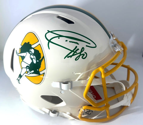 Packers DONALD DRIVER Signed Full Size RETRO Authentic Speed Helmet AUTO - JSA