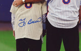 Yogi Berra Signed New York Yankees Unframed 8x10 MLB Standing with Carter Photo