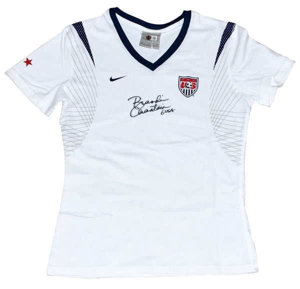 BRANDI CHASTAIN SIGNED AUTOGRAPHED USWNT USA WOMEN'S NIKE SOCCER JERSEY BECKETT