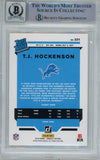 TJ Hockenson Signed Detroit Lions 2019 Donruss #321 Beckett Auto 10 40691