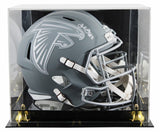 Falcons Julio Jones Signed Slate Full Size Speed Rep Helmet W/ Case BAS Witness