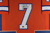 JOHN ELWAY (Broncos orange TOWER) Signed Autograph Framed Jersey Beckett