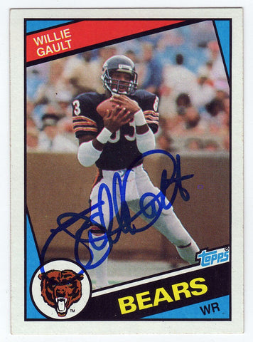 Willie Gault Signed Bears 1984 Topps Rookie Football Card #224 - (SCHWARTZ COA)