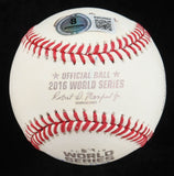 Joe Maddon Signed 2016 World Series Logo Baseball (Beckett) Chicago Cubs Manager
