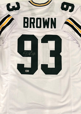 Packers SB XXXI Champ GILBERT BROWN Signed Custom Replica White Jersey AUTO BAS