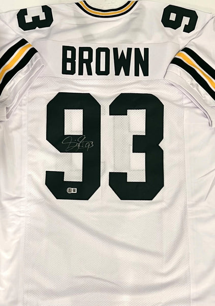 Packers SB XXXI Champ GILBERT BROWN Signed Custom Replica White Jersey AUTO BAS