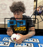 ASU Sam Leavitt & Jordyn Tyson Signed Black Speed Mini Helmet BAS Witnessed