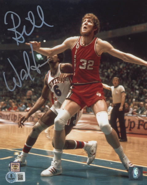 Blazers Bill Walton Authentic Signed 8x10 Vertical Photo BAS #BU64117