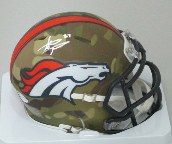 Broncos STEVE ATWATER Signed Replica CAMO Speed Mini Helmet AUTO - HOF - BCA