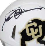 Deion Sanders Signed Colorado Buffaloes White Speed Mini Helmet BAS 39627