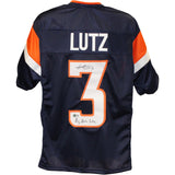 Wil Lutz Autographed/Signed Pro Style Size XL Blue Jersey Big Nutz Beckett 54672