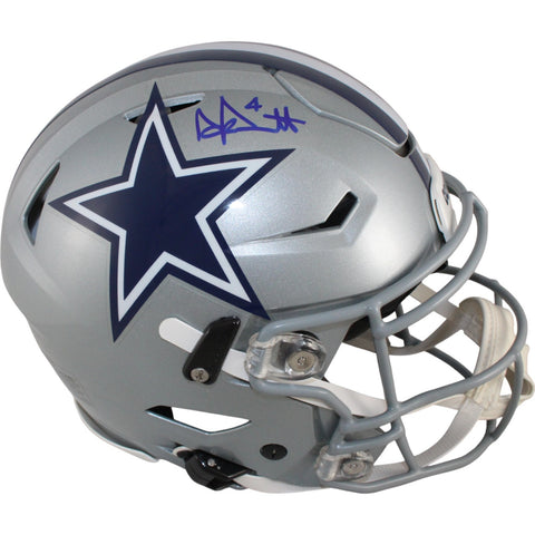 Dak Prescott Autographed Dallas Cowboys SpeedFlex Helmet Beckett Witness 50855