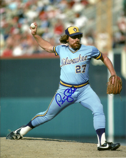 Brewers 1982 AL Championship Pitcher PETE LADD Signed 8x10 Photo #1 AUTO