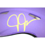 Justin Jefferson Autographed Minnesota Vikings Mini Helmet Beckett Witness 51003