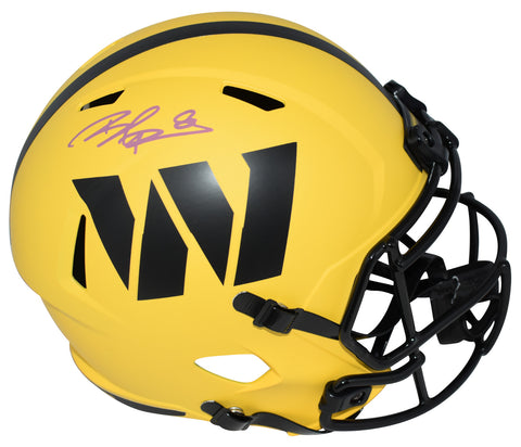 BRIAN ROBINSON JR SIGNED WASHINGTON COMMANDERS RAVE FULL SIZE SPEED HELMET BAS