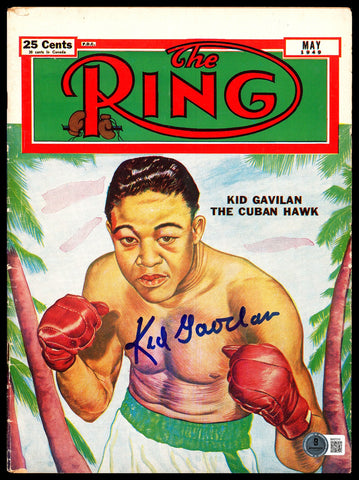 Kid Gavilan Autographed Signed Ring Magazine Beckett BAS QR #BM37210
