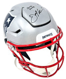 Julian Edelman Patriots Signed 3x SB Champ Insc Authentic SpeedFlex Helmet JSA